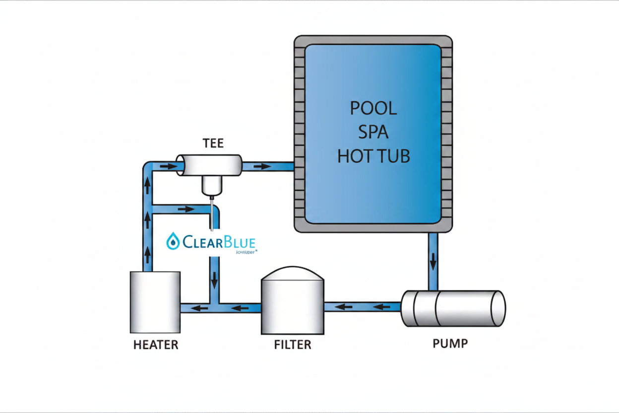 Clear Blue Ionizer-Reduce Pool Maintenance And Chemical Levels