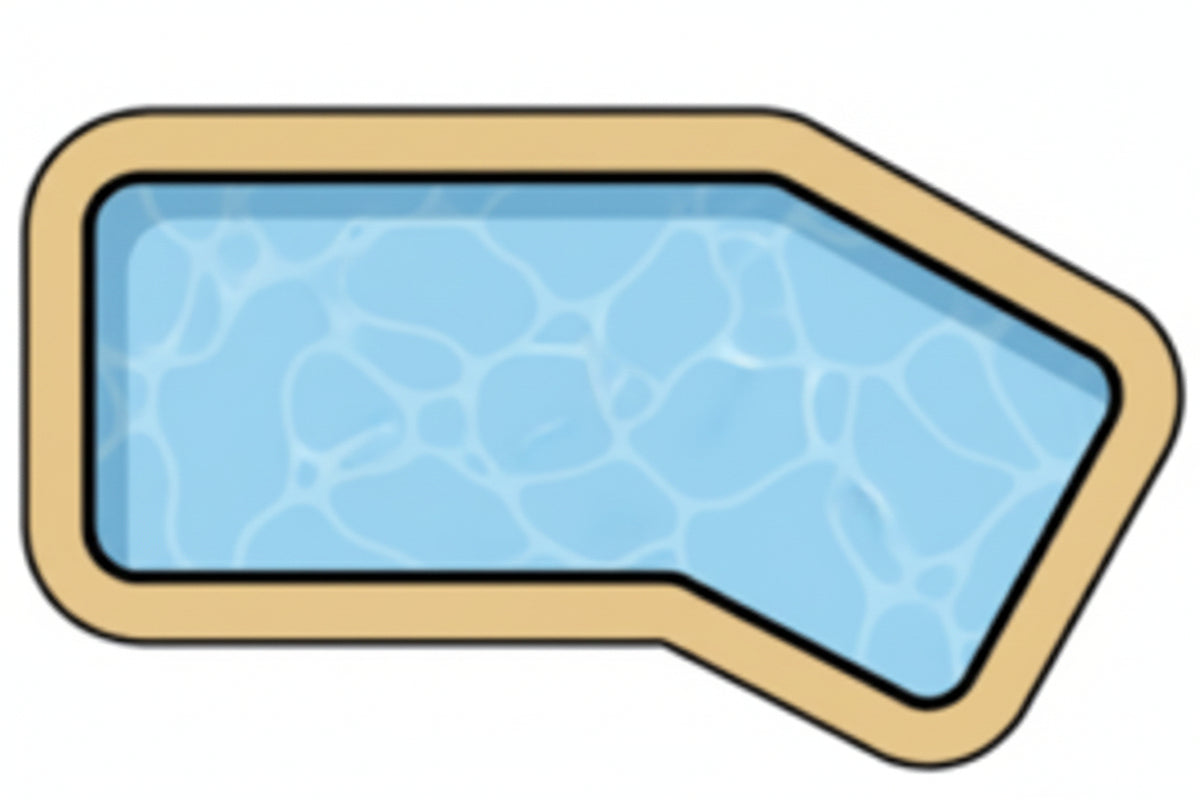 Lazy L-Shaped InGround Pool Liner