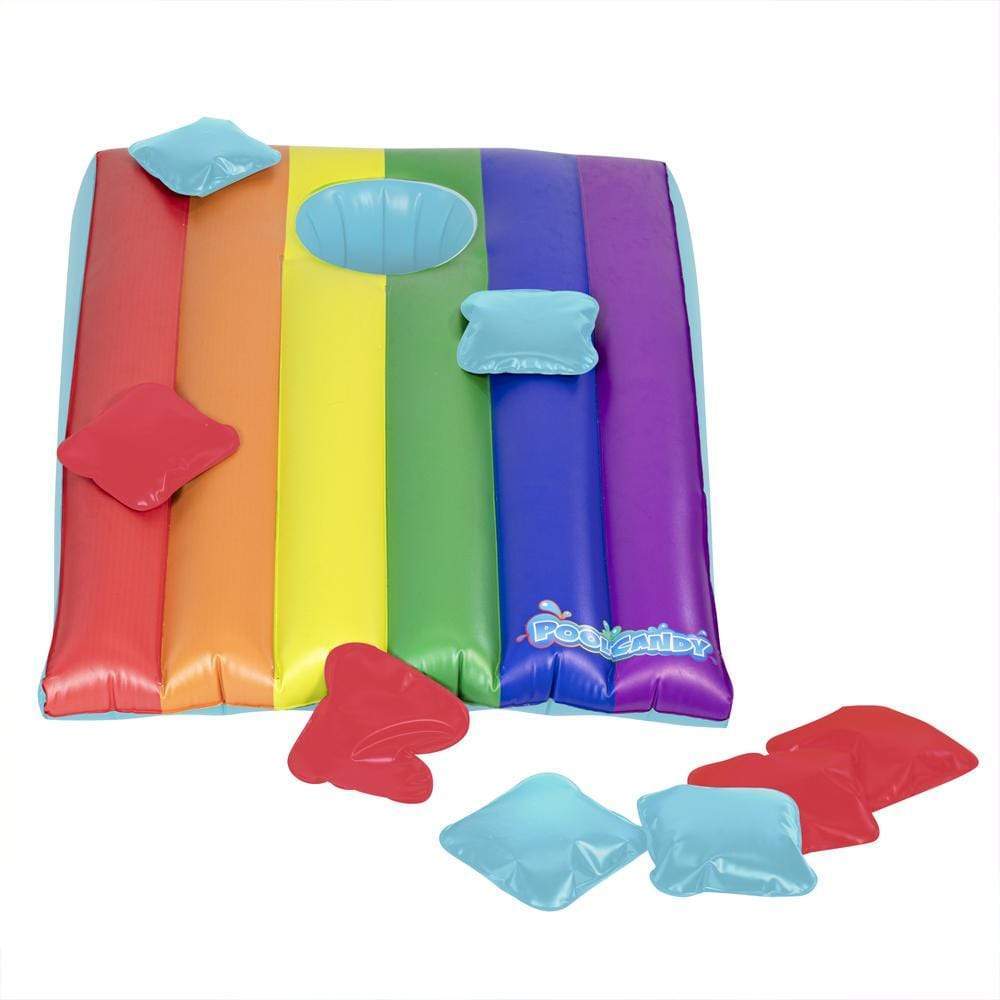 JEU DE CORNHOLE GONFLABLE FLOTTANT COLLECTION ARC-EN-CIEL
