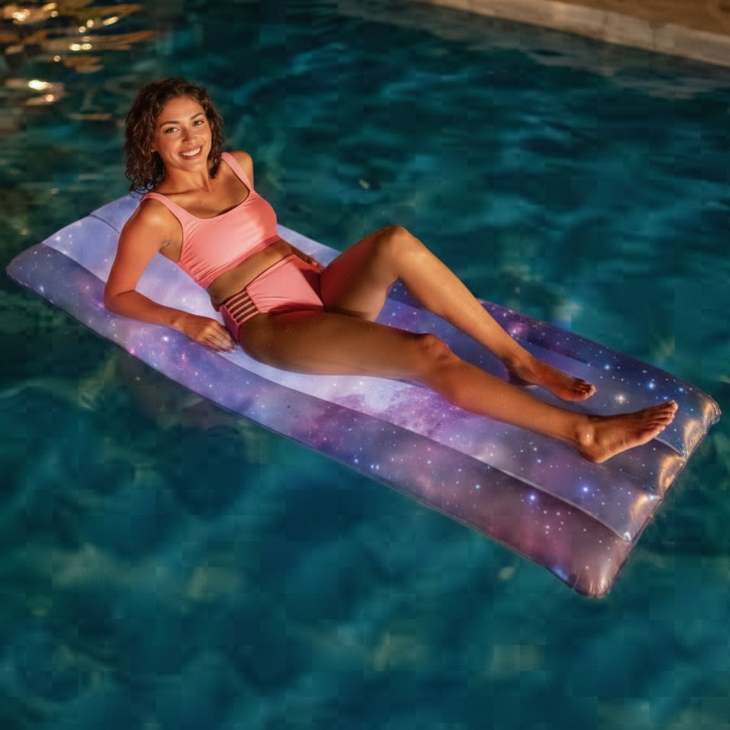Illuminated Galaxy Deluxe Led Pool Raft 74" X 30" Westerlund Cluster - Bed