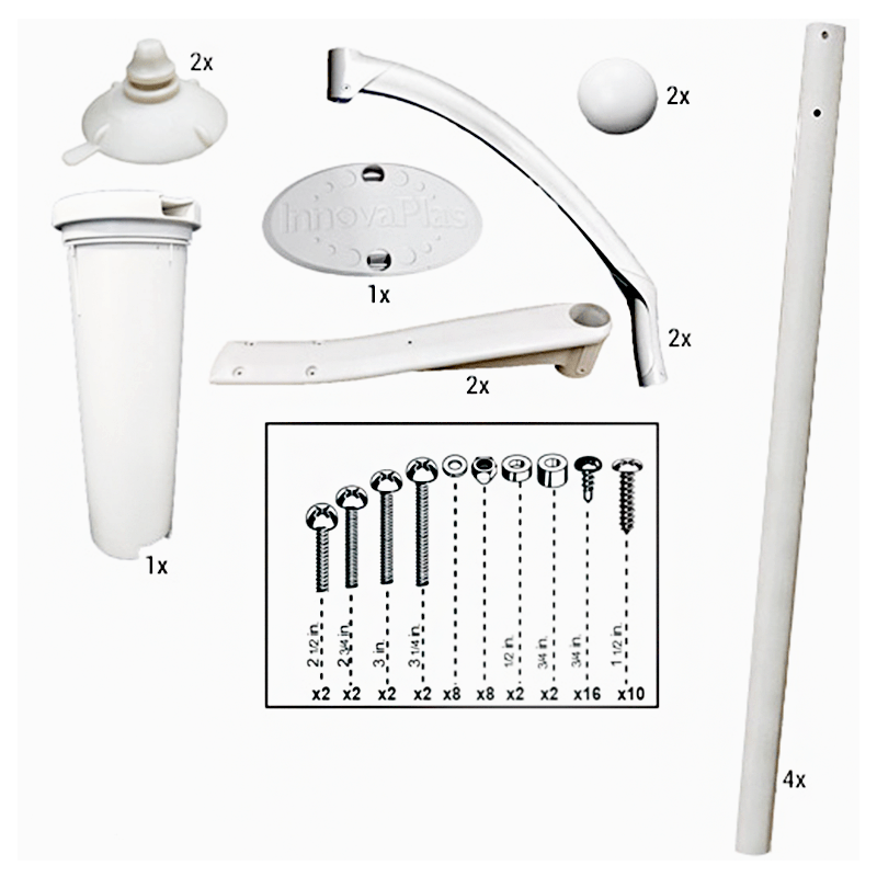 Complete Handrail Set for Royal II Above Ground Steps