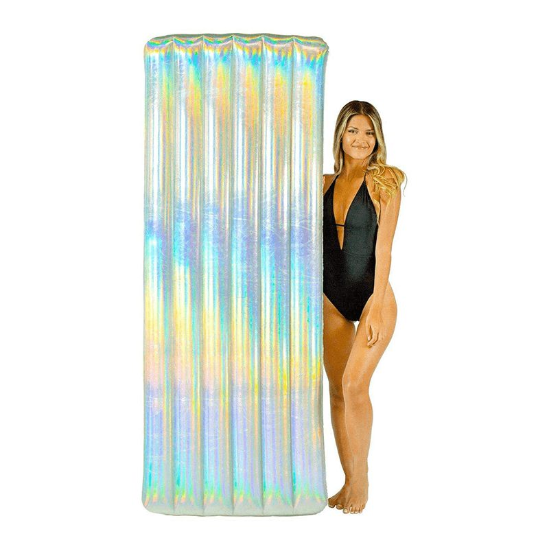 Holographic Deluxe Pool Raft - 74 X 30"
