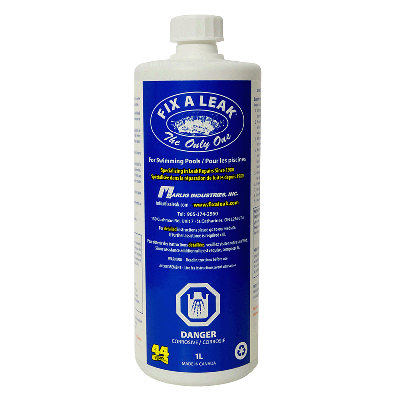 Scellant pour piscine, liquide de réparation de fuite (bouteille de 940 ml)
