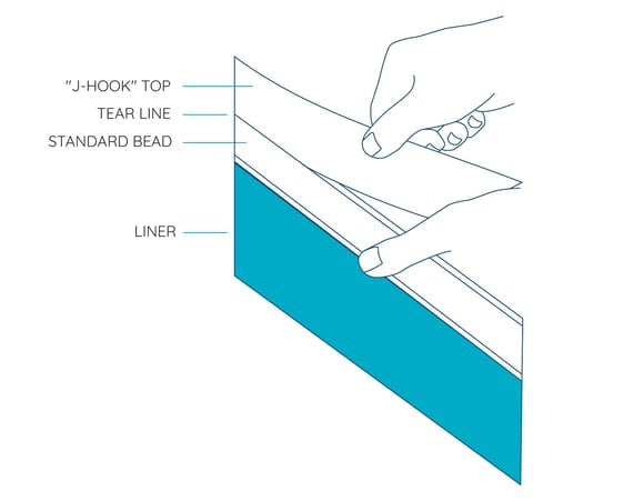 Azure Mosaic Beaded Above Ground Pool Liner