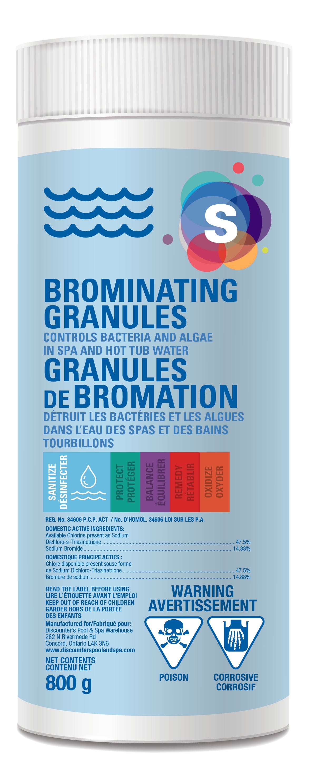 Spa Brominating Granules Lawrasons 800g (46088C65) – Fast-Dissolving Hot Tub Sanitizer for Clear, Balanced Water