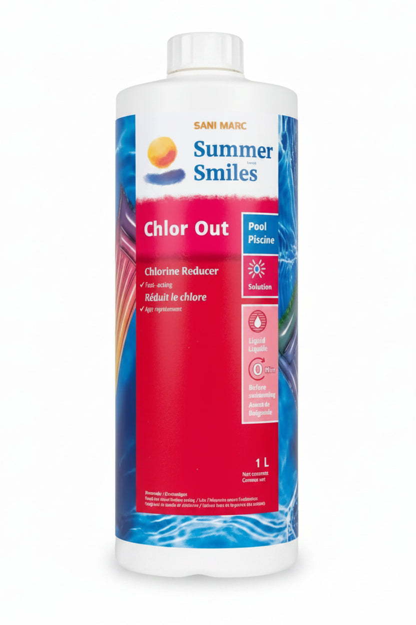 Summer Smiles Chlor Out 1L – Fast-Acting Pool Chlorine Reducer