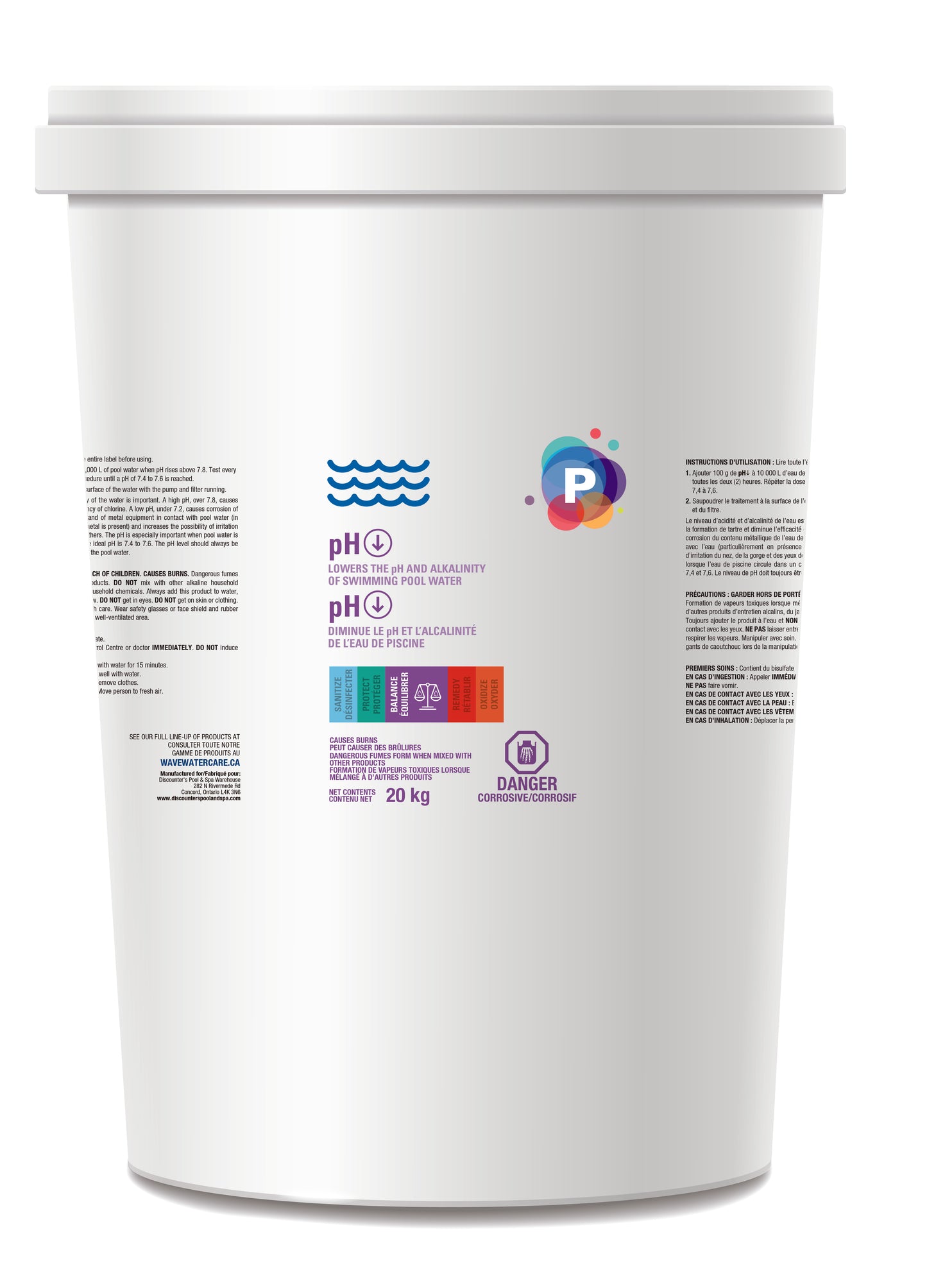 pH Minus Lawrasons 20kg – 27082P85 | Professional Dry Acid pH Down for Pools (Perfect Seasonal Size for Salt Pools)
