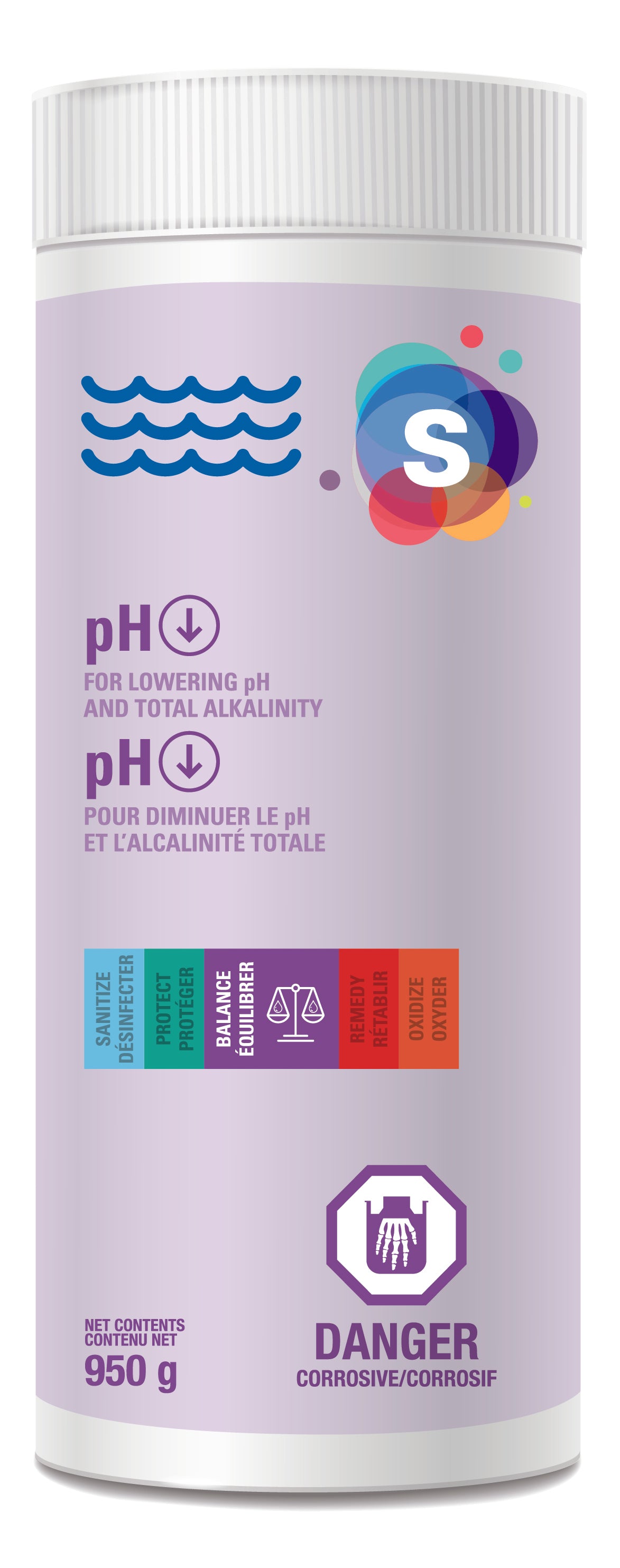 pH Minus Lawrasons 950g – 27082P85 | Fast-Acting pH Down for Hot Tubs & Spas