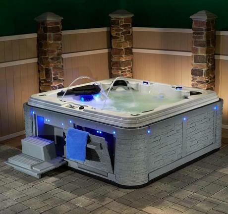 6 Person 60 Jet Acrylic Hot Tub, Premium Madrid by Strong Spas