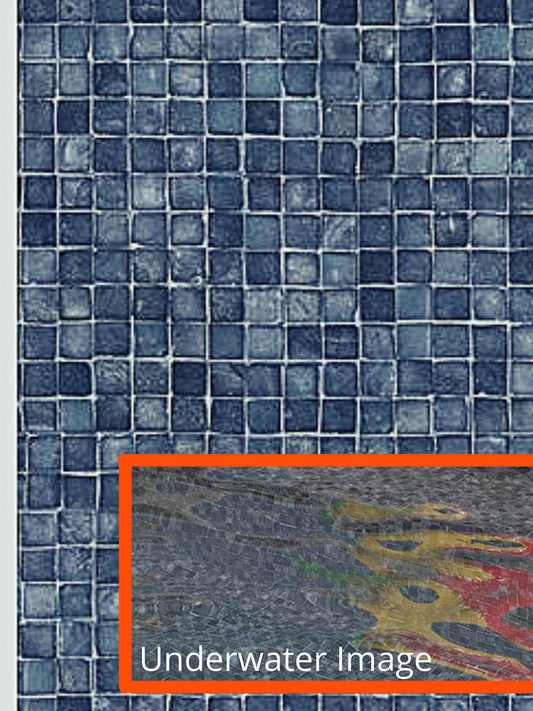 Blue Mosaic Overlap Above Ground Pool Liner