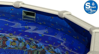 Caribbean Coral Overlap Above Ground Pool Liners