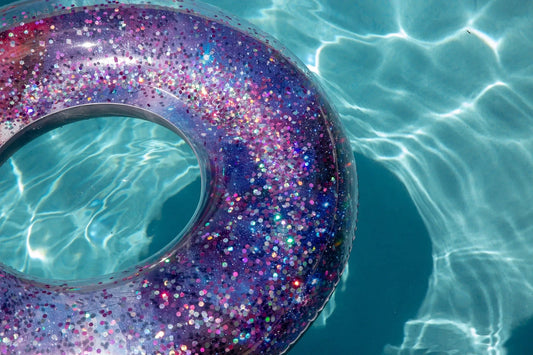 GALAXY GLITTER 36" POOL TUBE DEEP SPACE PINK GLITTER