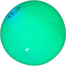 Illuminated Led Jumbo Beach Ball - 13.75" Diameter