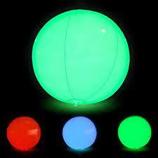Illuminated Led Jumbo Beach Ball - 13.75" Diameter