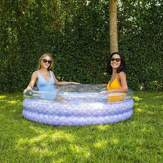 Mermaid Collection Glitter Inflatable Sunning Pool - 60X 60 X 15