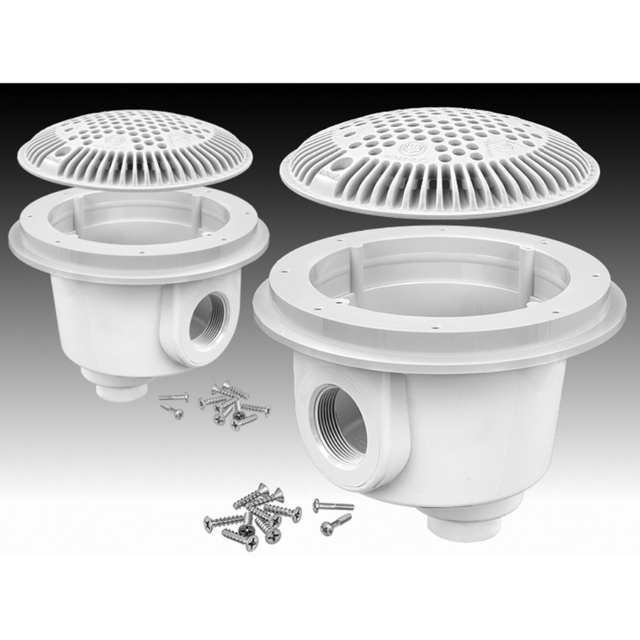Hayward 1.5 Inch Anti Vortex Main Drains (White or Grey) - Pack of 2