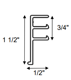 Dual Track Side or Front Mount White or Grey Aluminum Inground Coping -10ft