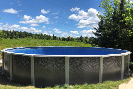 24' Latte complete pool, Liner and Skimmer - Basic Package