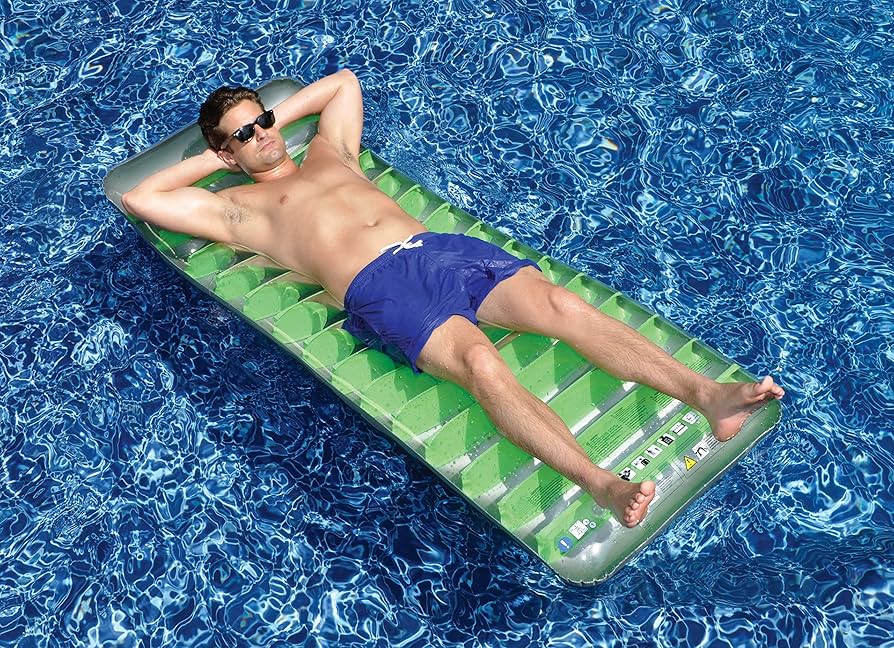 76" DELUXE INFLATABLE MATTRESS - GREEN