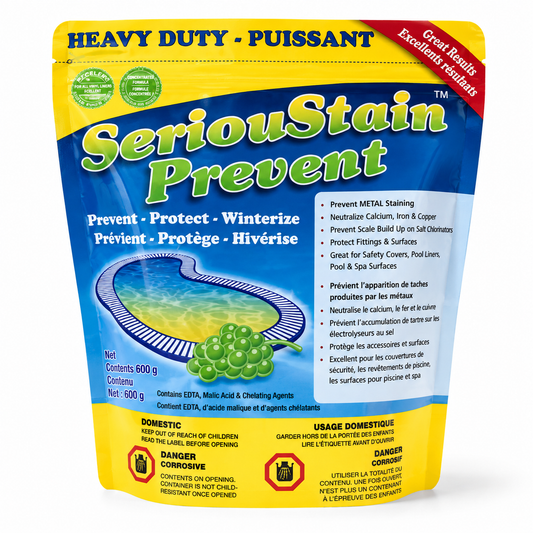 AlgaeFree SeriousStain Remover Lawrasons 600g (ALG-SS-PRE) – Pool & Spa Mineral & Organic Stain Treatment