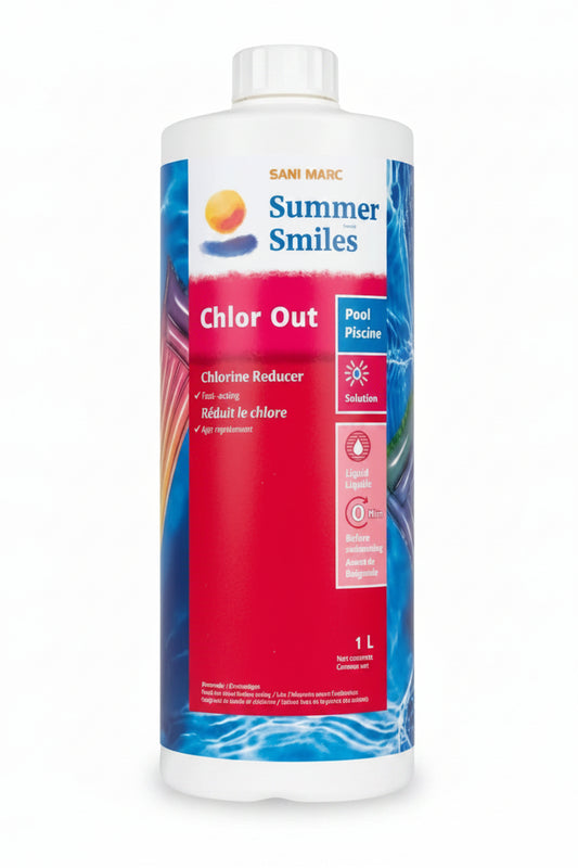 Summer Smiles Chlor Out 1L – Fast-Acting Pool Chlorine Reducer