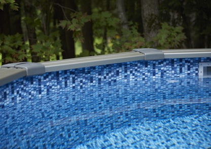 Azure Mosaic Beaded Above Ground Pool Liner