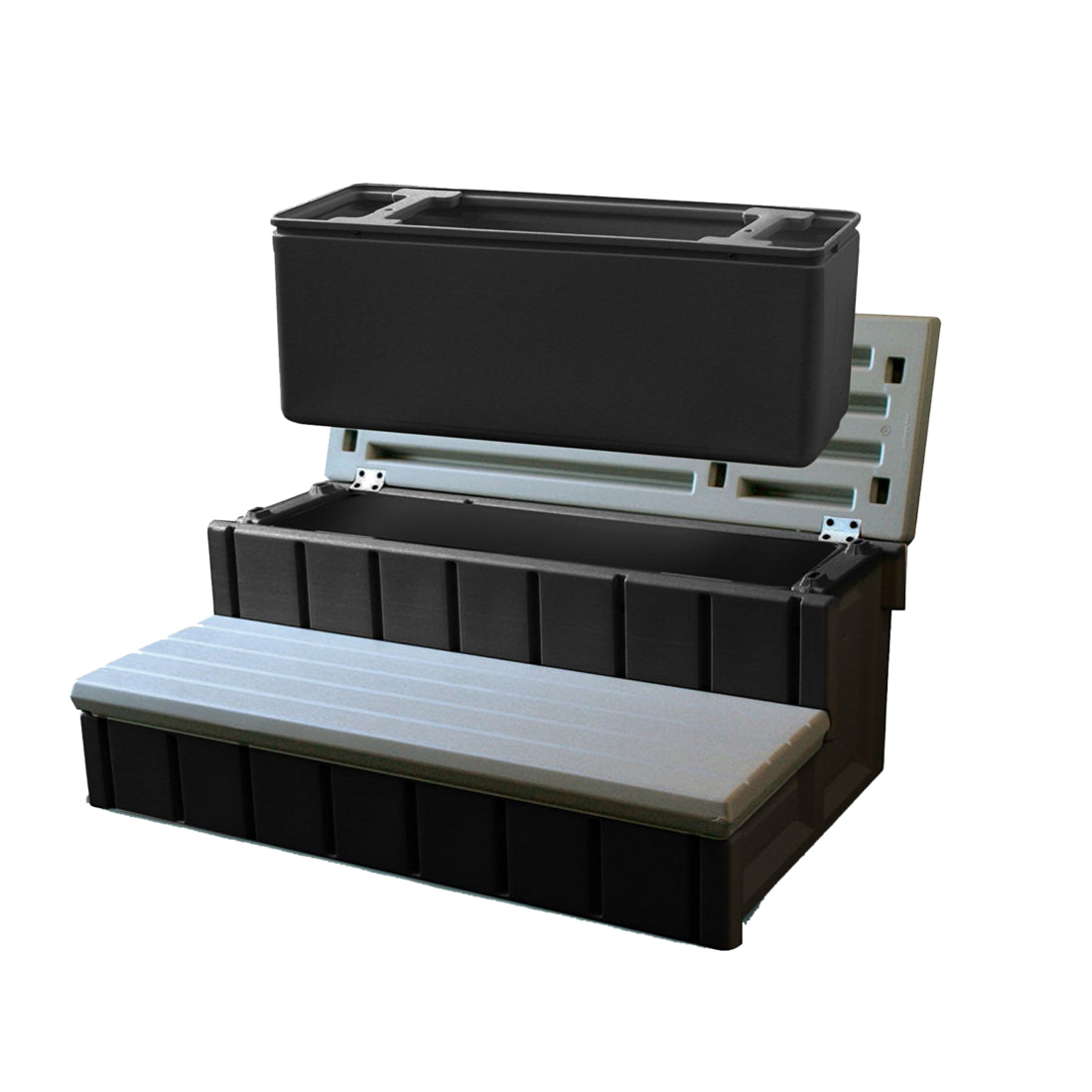 Hot tub Storage Steps Straight Edge