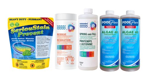 Inground pool closing chemical kit with winter boost Specific for Safety covers 40,000-80,000L