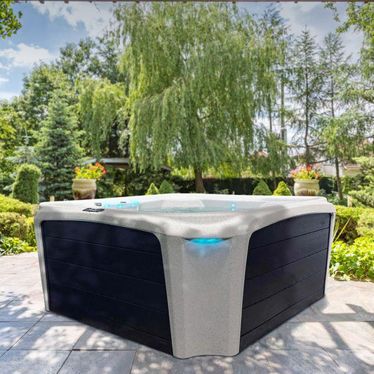 Lumio Blizzard 240V Hot Tub – Frost/Black | Canadian-Made