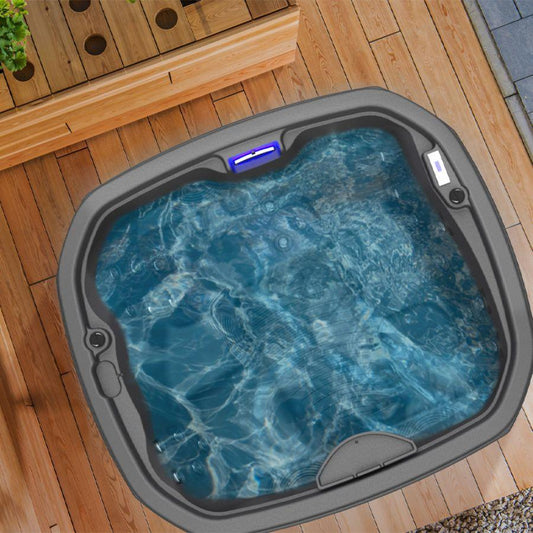 Lumio Monsoon Plug ’N Play Hot Tub – Graphite/Black