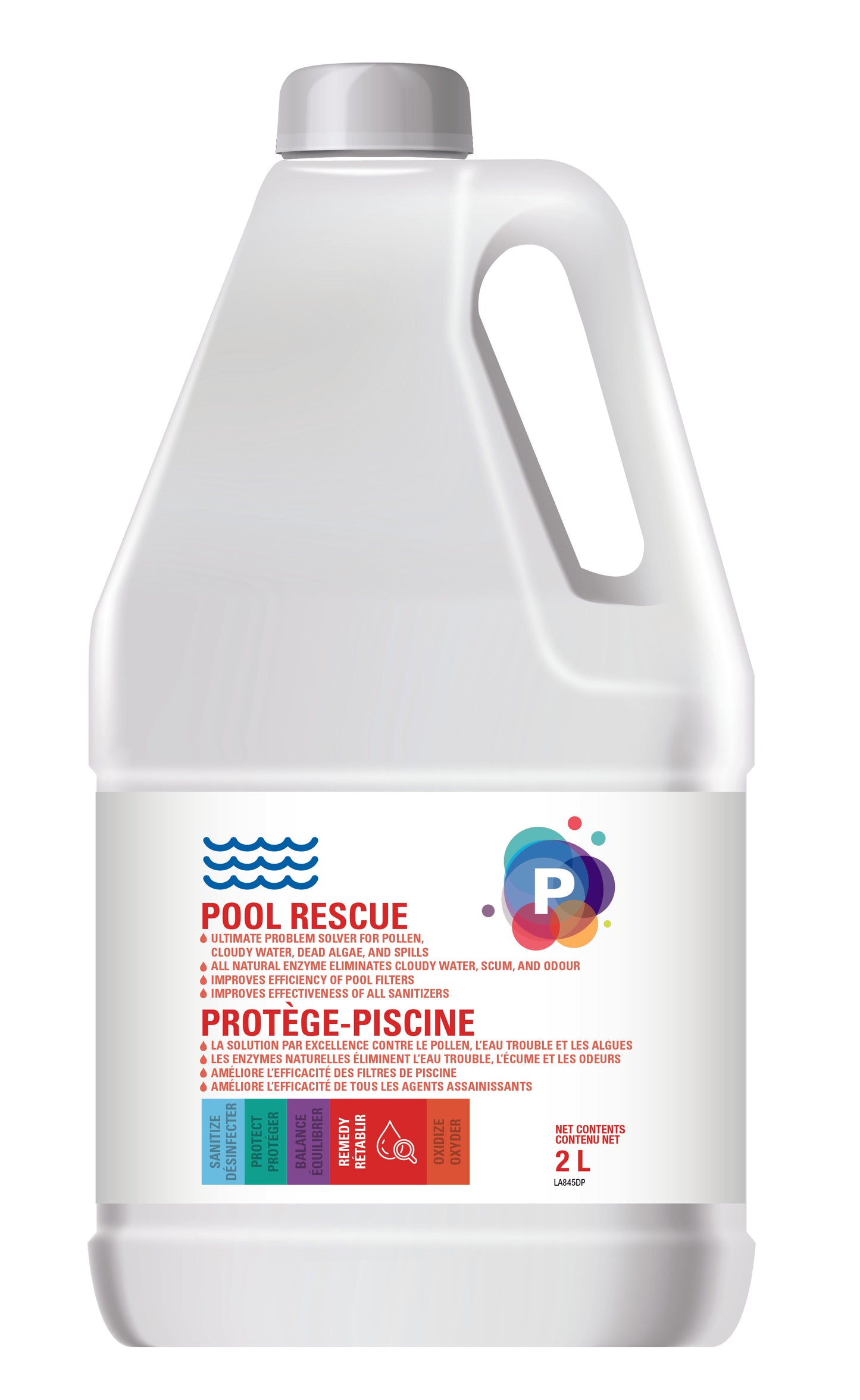 POOL RESCUE Clarifier Lawrasons 2L – 29401C20DP | Enzyme Pool Water Clarifier for Cloudy Swimming Pools