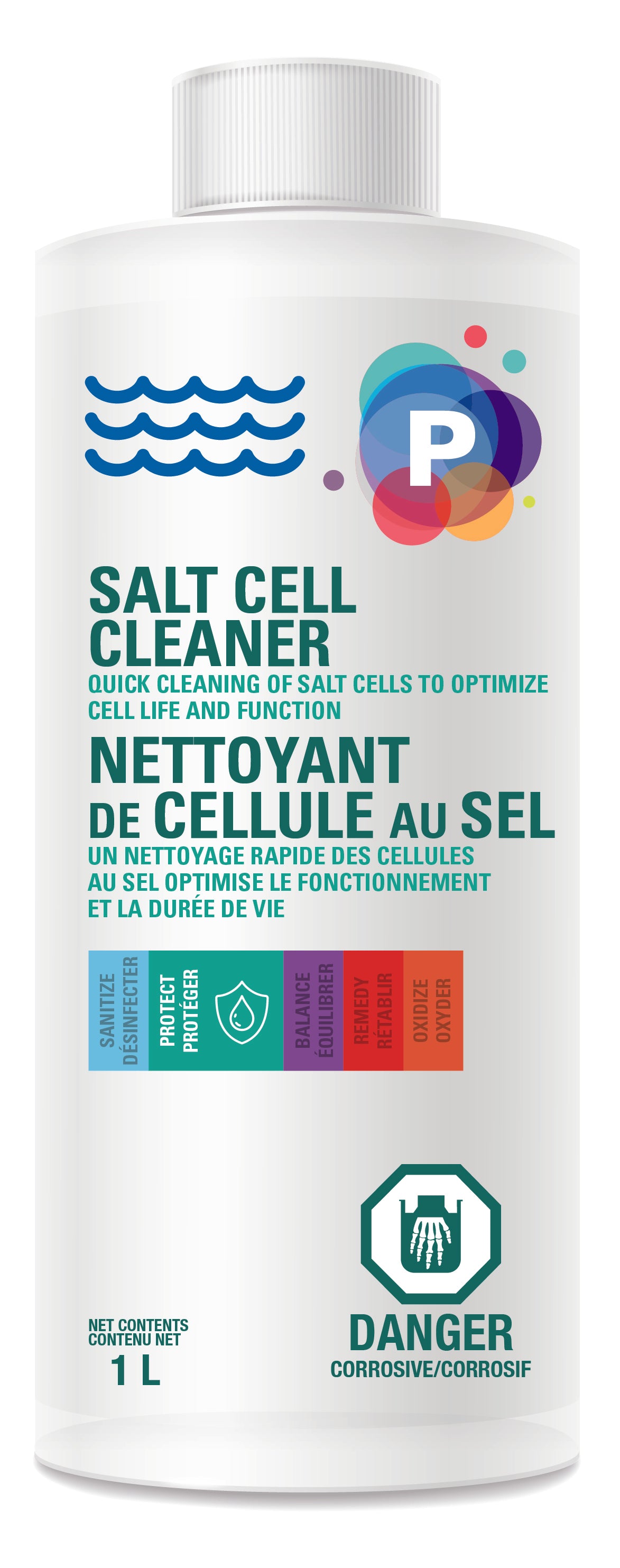 Aqua Salt Cell Cleaner 1L – Deep Scale Removal for Salt Water Pool Chlorine Cells (27201C62)
