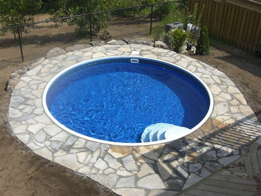 15 ft Round Semi Inground Pool Complete Package