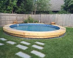 In Ground Pool Shell Round 21 ft Round Semi Inground Pool Complete Package