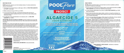 Algicide 5%, 10% 15% entretien piscine 3,6L