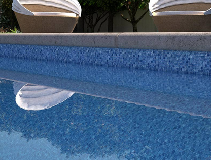 Blue Mosaic Overlap Above Ground Pool Liner