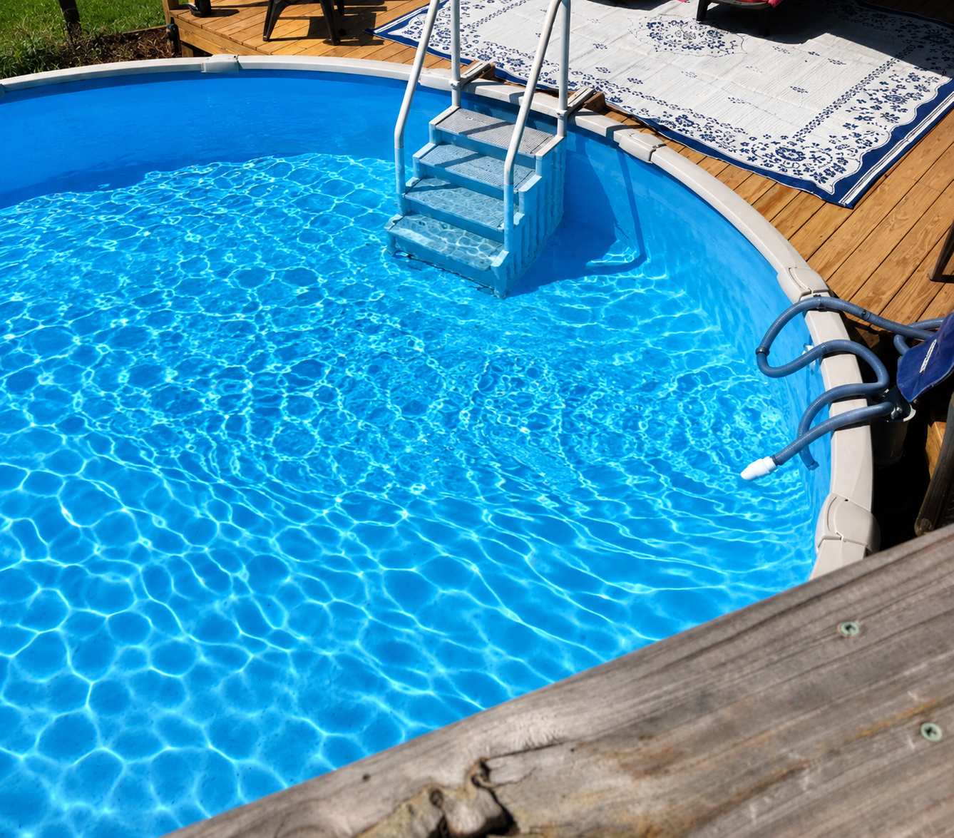Blue Overlap Above Ground Pool Liner - In Stock